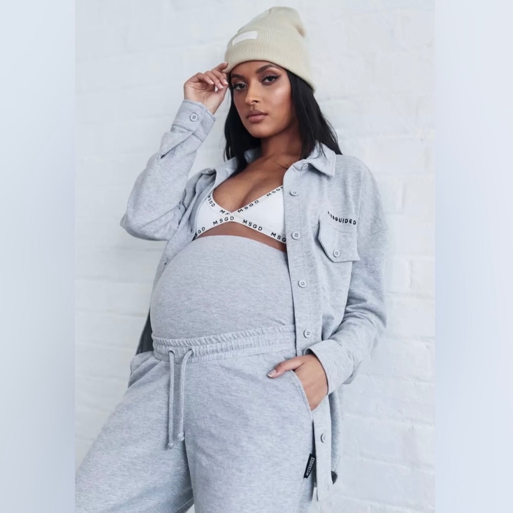 Grey Maternity Jersey Shirt